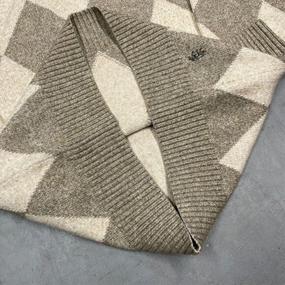 H&M x Pringle of Scotland Diamond Pattern Wool Knit Turtleneck Sweater Medium - Picture 6 of 7